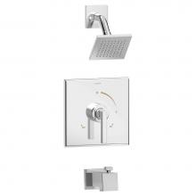 Symmons 3602-SH4-T2-1.5-TRM - Duro Single Handle 1-Spray Tub and Shower Faucet Trim in Polished Chrome - 1.5 GPM (Valve Not Incl