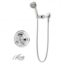 Symmons S-4404-1.5-TRM - Carrington Single Handle 3-Spray Tub and Hand Shower Trim in Polished Chrome - 1.5 GPM (Valve Not