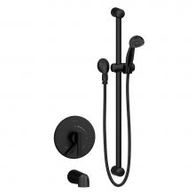 Symmons S-3504-H321-VCYLBMB1.5TRM - Dia Single Handle 1-Spray Tub and Hand Shower Trim in Matte Black - 1.5 GPM (Valve Not Included)