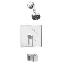 Symmons 3602-T2-1.5-TRM - Duro Single Handle 1-Spray Tub and Shower Faucet Trim in Polished Chrome - 1.5 GPM (Valve Not Incl