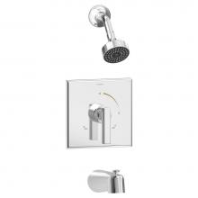 Symmons 3632-1.5-TRM - Duro Single-Handle Tub and 1-Spray Shower Trim in Polished Chrome - 1.5 GPM (Valve Not Included)