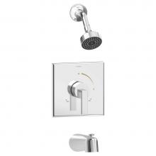 Symmons 3622-1.5-TRM - Duro Single-Handle Tub and 1-Spray Shower Trim in Polished Chrome - 1.5 GPM (Valve Not Included)