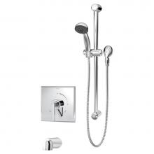 Symmons S-3604-H321-V-1.5-TRM - Duro Single Handle 1-Spray Tub and Hand Shower Trim in Polished Chrome - 1.5 GPM (Valve Not Includ
