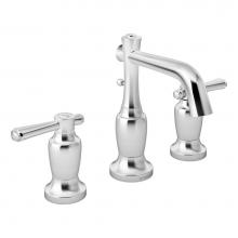Symmons SLW-5412-1.0 - Degas Widespread 2-Handle Bathroom Faucet with Drain Assembly in Polished Chrome (1.0 GPM)