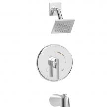Symmons 3502-B-SH4-1.5-TRM - Dia Single Handle 1-Spray Tub and Shower Faucet Trim in Polished Chrome - 1.5 GPM (Valve Not Inclu