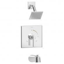 Symmons 3602-SH4-1.5-TRM - Duro Single Handle 1-Spray Tub and Shower Faucet Trim in Polished Chrome - 1.5 GPM (Valve Not Incl