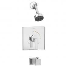 Symmons 3622-T2-1.5-TRM - Duro Single-Handle Tub and 1-Spray Shower Trim in Polished Chrome - 1.5 GPM (Valve Not Included)