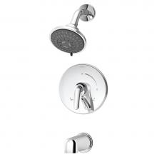 Symmons S-5502-1.5-TRM - Elm Single Handle 5-Spray Tub and Shower Faucet Trim in Polished Chrome - 1.5 GPM (Valve Not Inclu