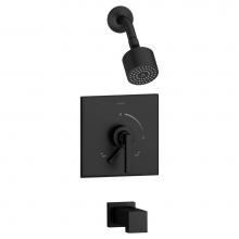 Symmons S-3602-MB-SH1-T4-1.5-TRM - Duro Single Handle 1-Spray Tub and Shower Faucet Trim in Matte Black - 1.5 GPM (Valve Not Included