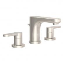 Symmons SLW-6712-STN-1.5 - Identity Widespread 2-Handle Bathroom Faucet with Drain Assembly in Satin Nickel (1.5 GPM)