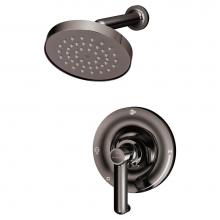Symmons 5301-BLK-1.5-TRM - Museo Single Handle 1-Spray Shower Trim in Polished Graphite - 1.5 GPM (Valve Not Included)