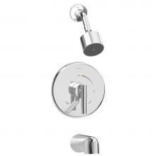 Symmons S-3502-CYL-B-1.5-TRM - Dia Single Handle 1-Spray Tub and Shower Faucet Trim in Polished Chrome - 1.5 GPM (Valve Not Inclu