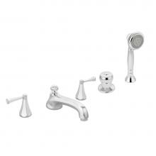 Symmons SRT-4572 - Canterbury 2-Handle Deck Mount Roman Tub Faucet with Hand Shower in Polished Chrome