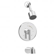 Symmons 3502-CYL-1.5-TRM - Dia Single Handle 1-Spray Tub and Shower Faucet Trim in Polished Chrome - 1.5 GPM (Valve Not Inclu