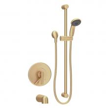 Symmons S-3504-H321VCYLBBBZ1.5TRM - Dia Single Handle 1-Spray Tub and Hand Shower Trim in Brushed Bronze - 1.5 GPM (Valve Not Included