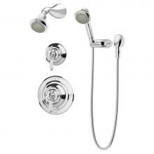 Symmons 4405-1.5-TRM - Carrington 2-Handle 3-Spray Shower Trim with 3-Spray Hand Shower in Polished Chrome (Valves Not In