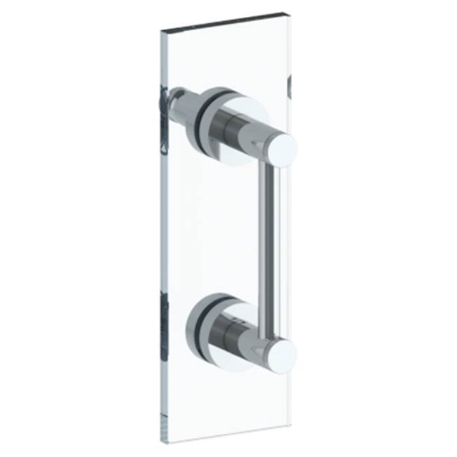 Sutton 12'' shower door pull with knob/ glass mount towel bar with hook