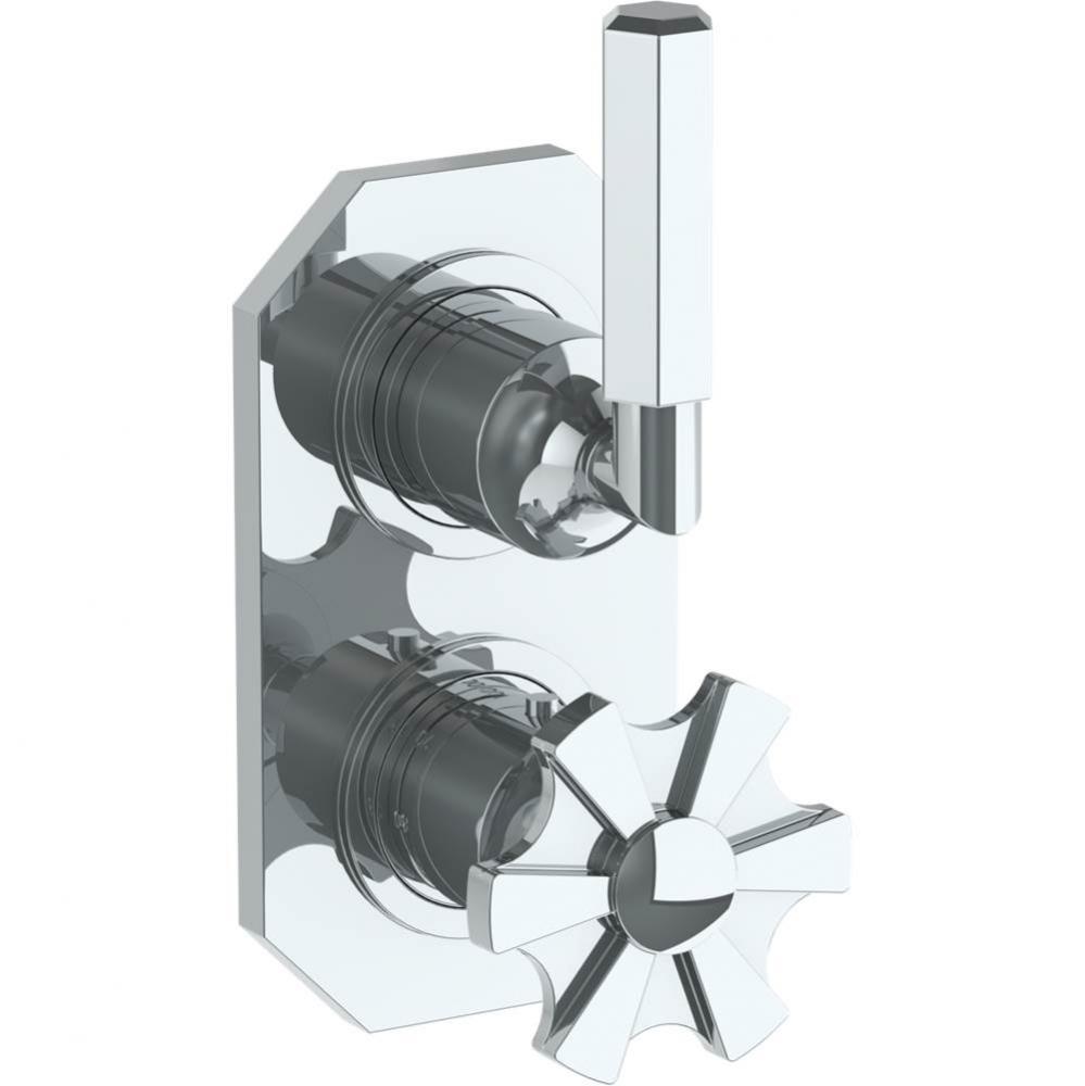 Wall Mounted Mini Thermostatic Shower Trim with built-in control, 3 1/2'' x 6 1/4'&