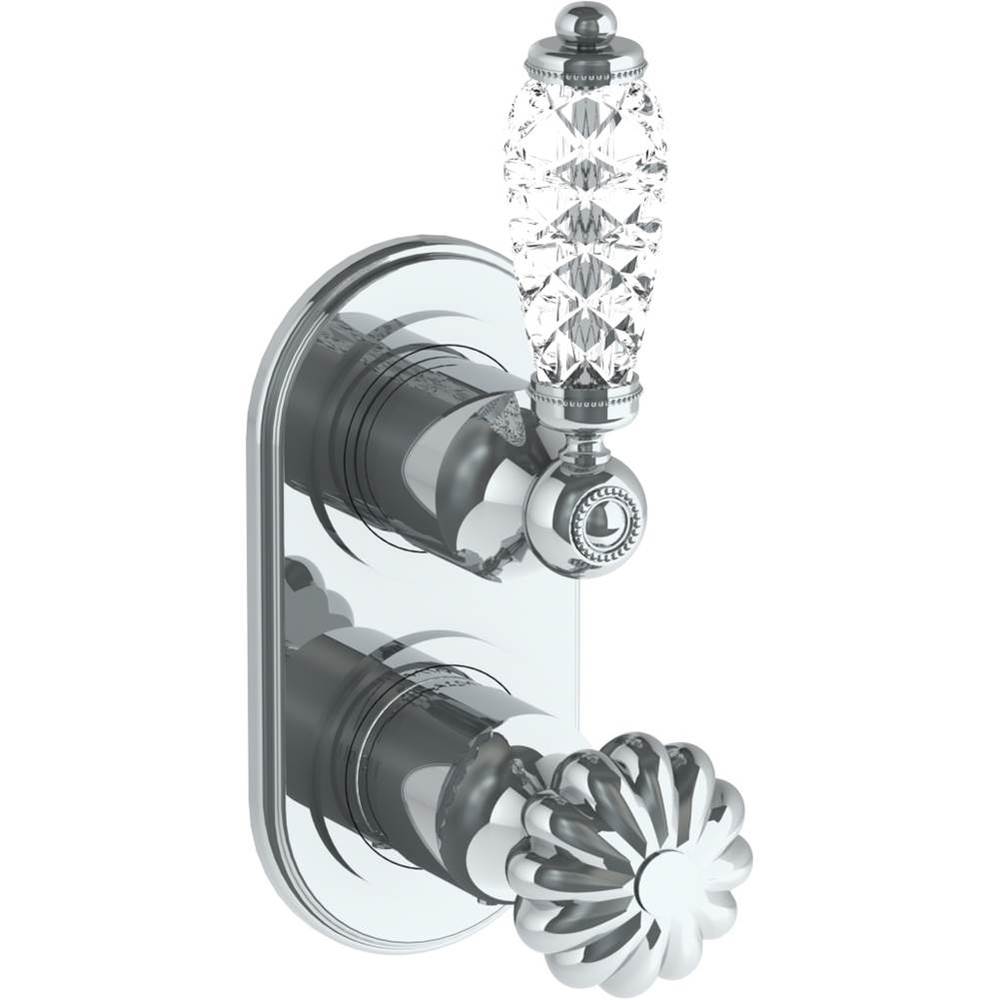 Wall Mounted Mini Thermostatic Shower Trim with built-in control, 3 1/2'' x 6 1/4'&