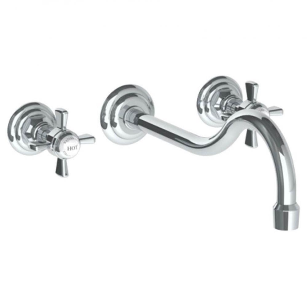 Wall Mounted 3 Hole Lavatory Set with 10 7/8'' CTC Spout
