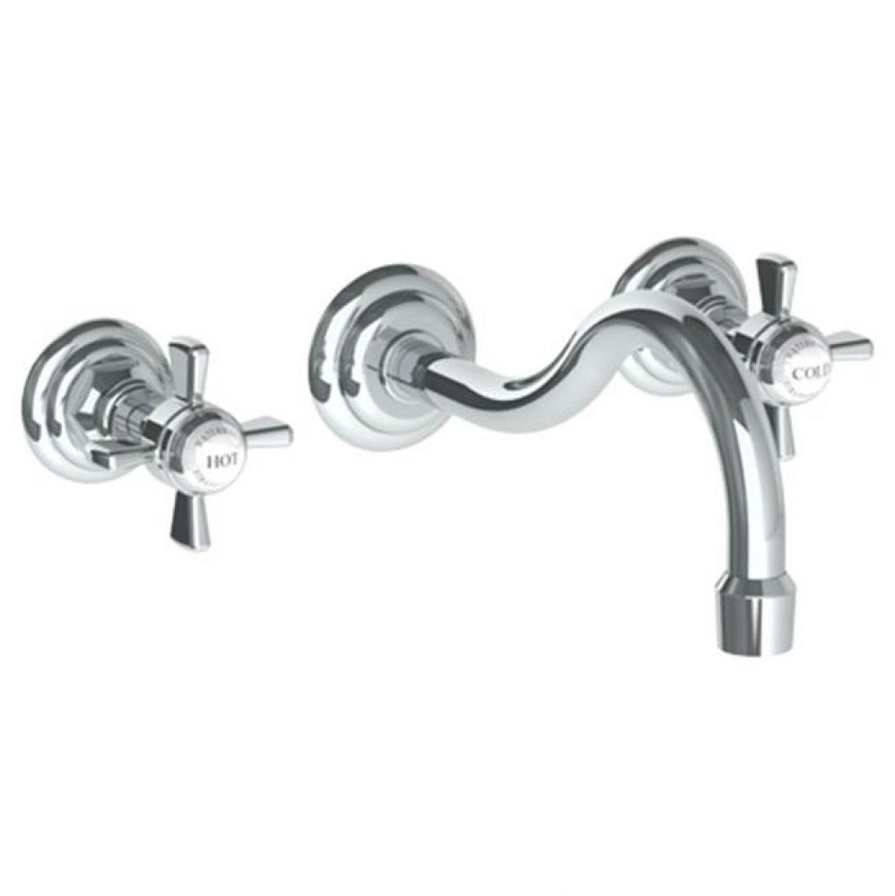 Wall Mounted 3 Hole Lavatory Set with 8 3/4'' CTC Spout
