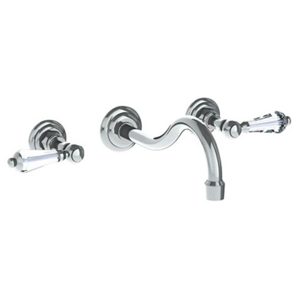 Wall Mounted 3 Hole Lavatory Set with 8 3/4'' CTC Spout