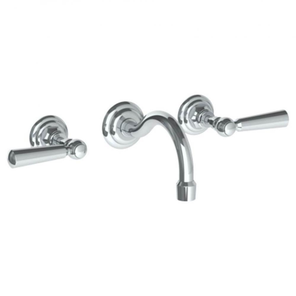 Wall Mounted 3 Hole Lavatory Set with 5 7/8'' CTC Spout