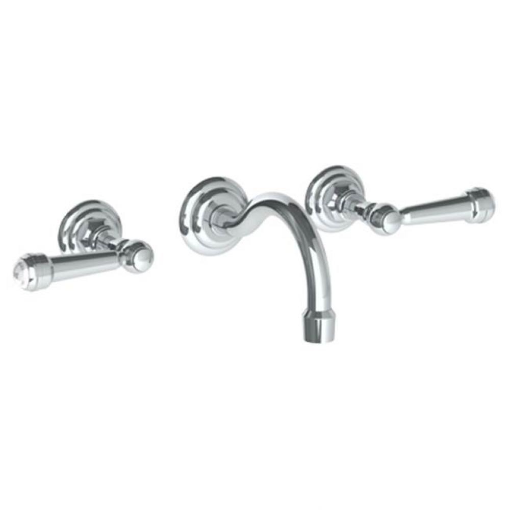 Wall Mounted 3 Hole Lavatory Set with 5 7/8'' CTC Spout