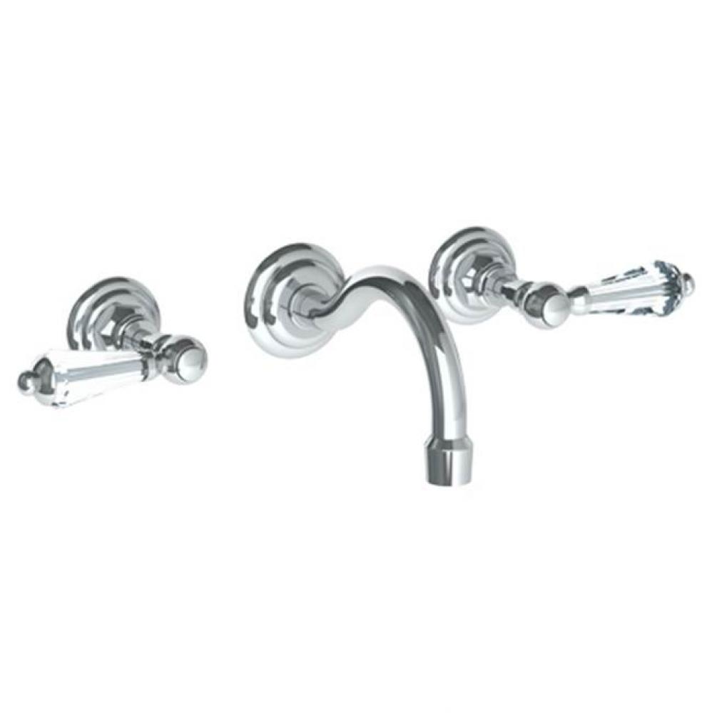 Wall Mounted 3 Hole Lavatory Set with 5 7/8'' CTC Spout