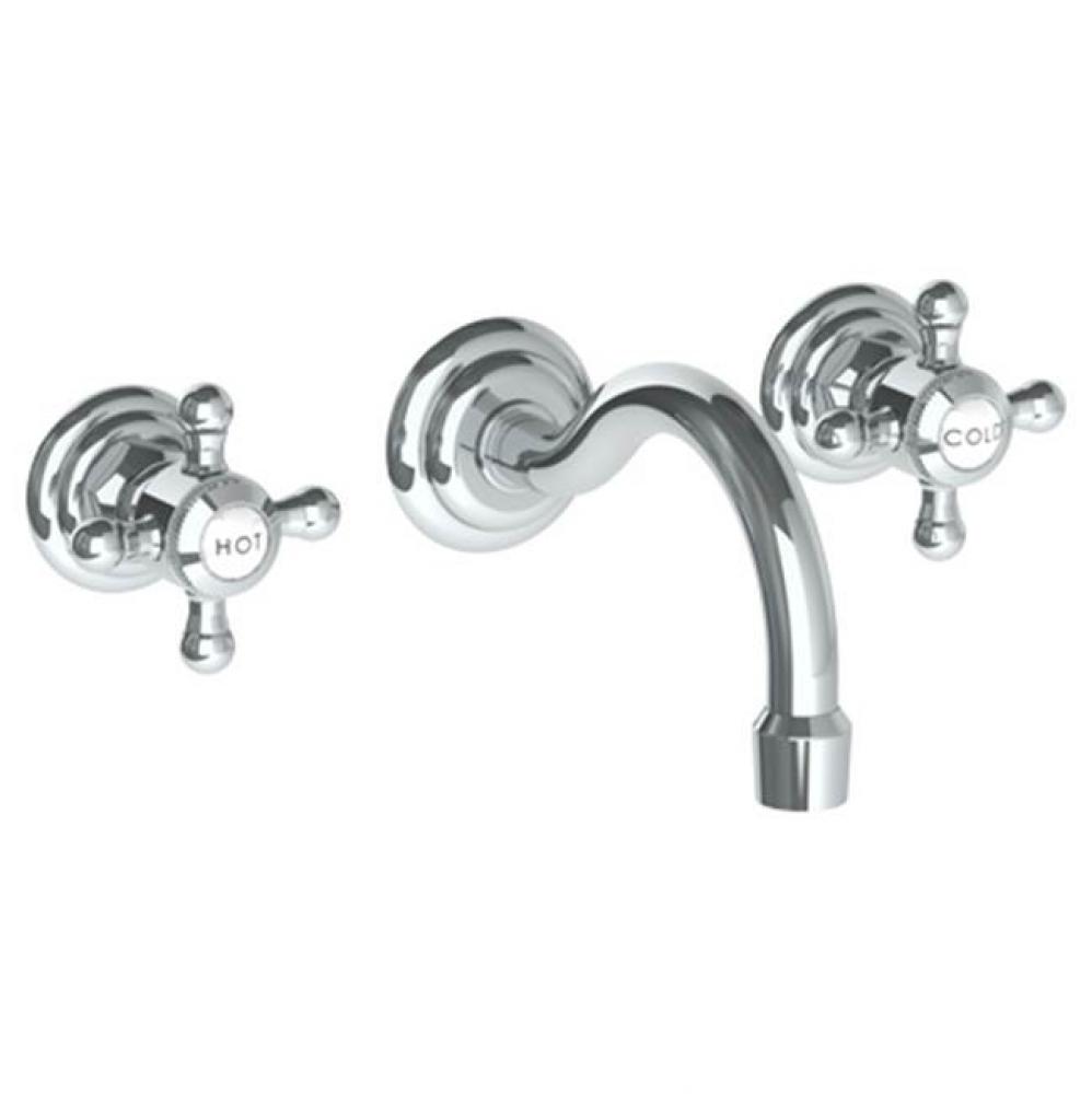 Wall Mounted 3 Hole Lavatory Set with 5 7/8'' CTC Spout