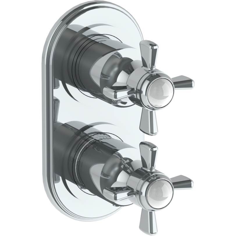 Wall Mounted Mini Thermostatic Shower Trim with built-in control, 3 1/2'' x 6 1/4'&