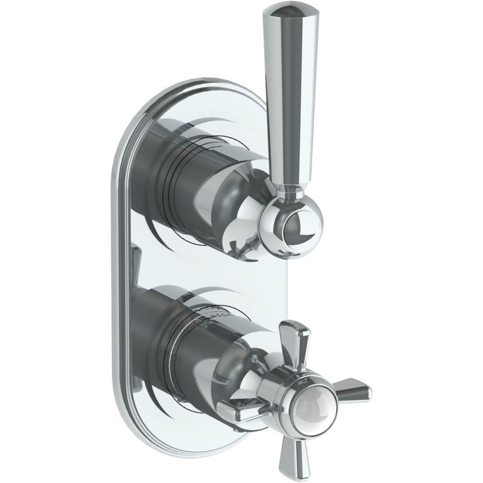 Wall Mounted Mini Thermostatic Shower Trim with built-in control, 3 1/2'' x 6 1/4'&