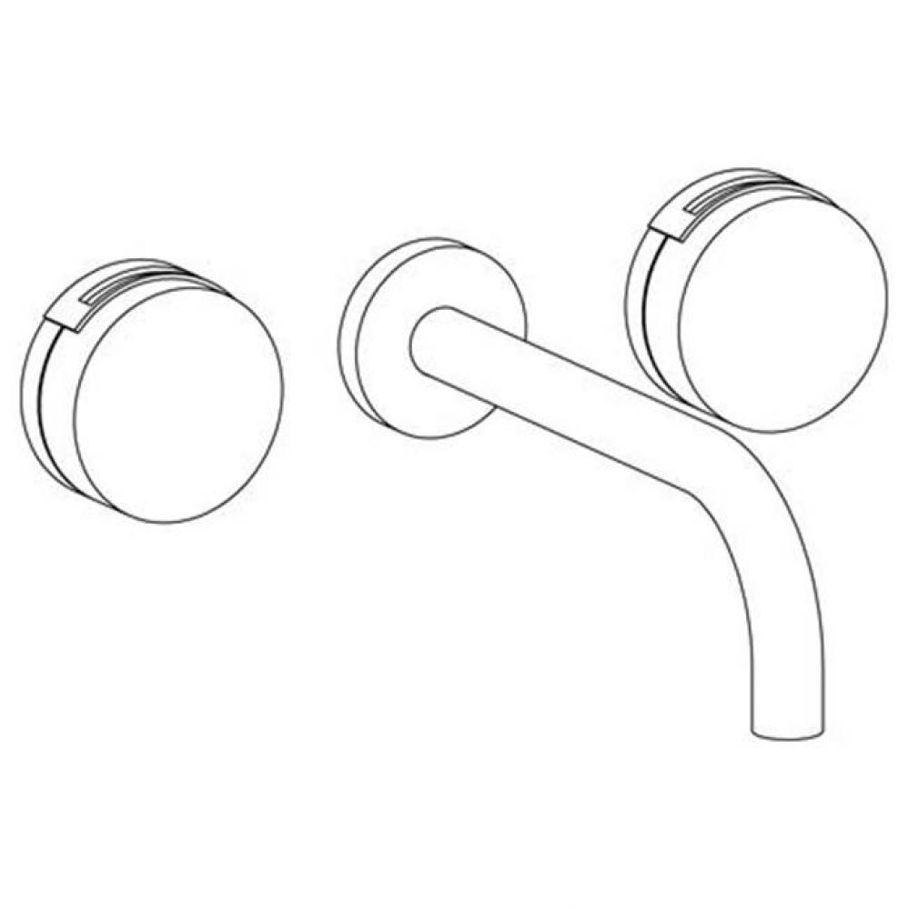 Wall Mounted 3 Hole Lavatory Set With 8 3/4'' Spout