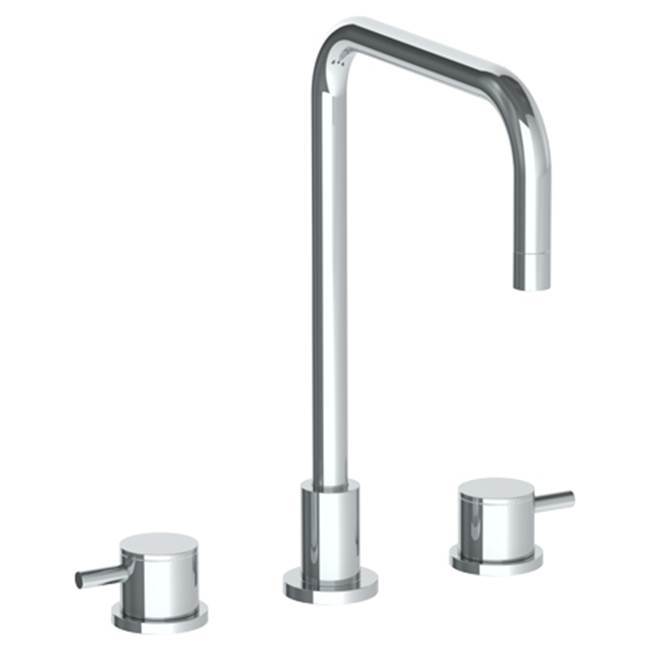 Deck Mounted 3 Hole Square Top Kitchen Faucet