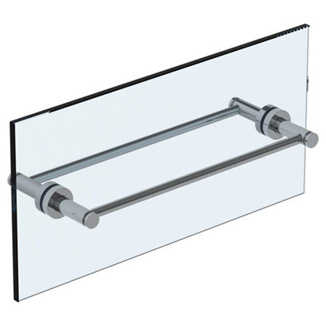 Loft 2.0 12'' double shower door pull/ glass mount towel bar