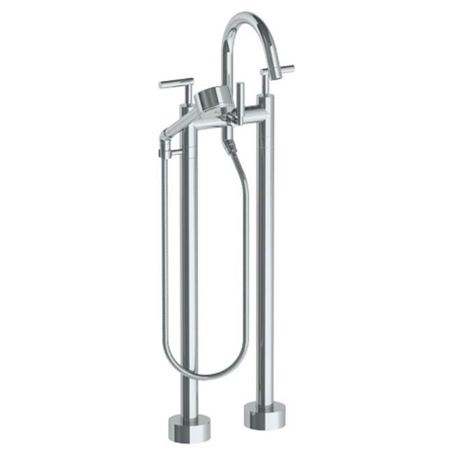 Floor Standing Bath set with Gooseneck Spout and Volume  Hand Shower