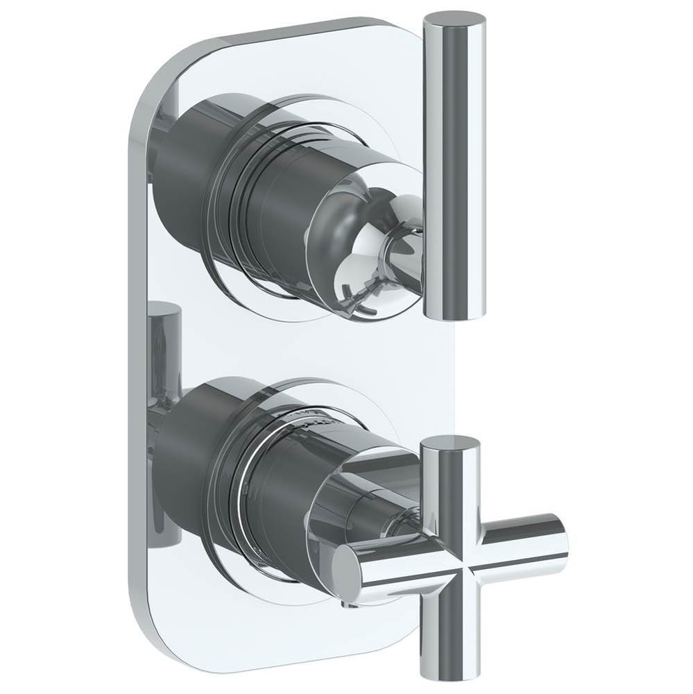 Wall Mounted Mini Thermostatic Shower Trim with built-in control, 3 1/2'' x 6 1/4'&