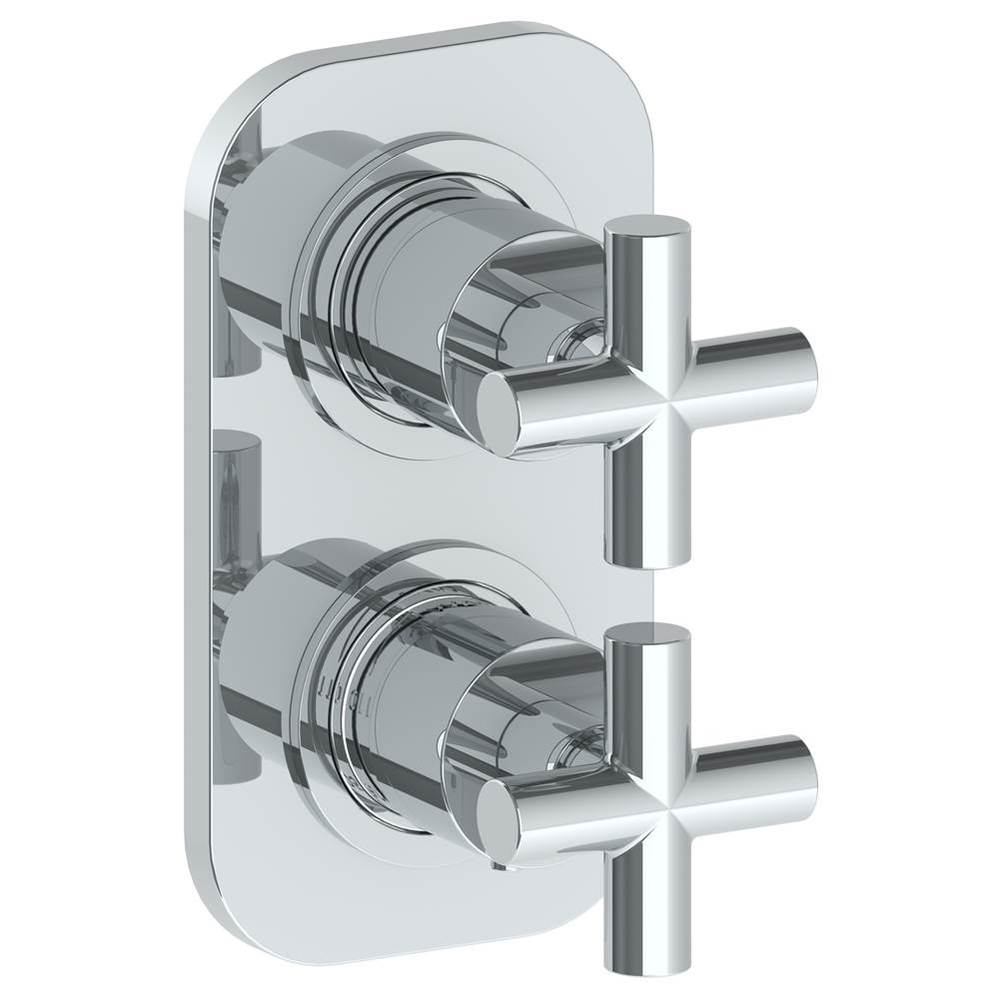 Wall Mounted Mini Thermostatic Shower Trim with built-in control, 3 1/2'' x 6 1/4'&