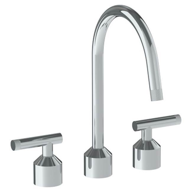 Deck Mounted 3 Hole Kitchen Set With Gooseneck Spout