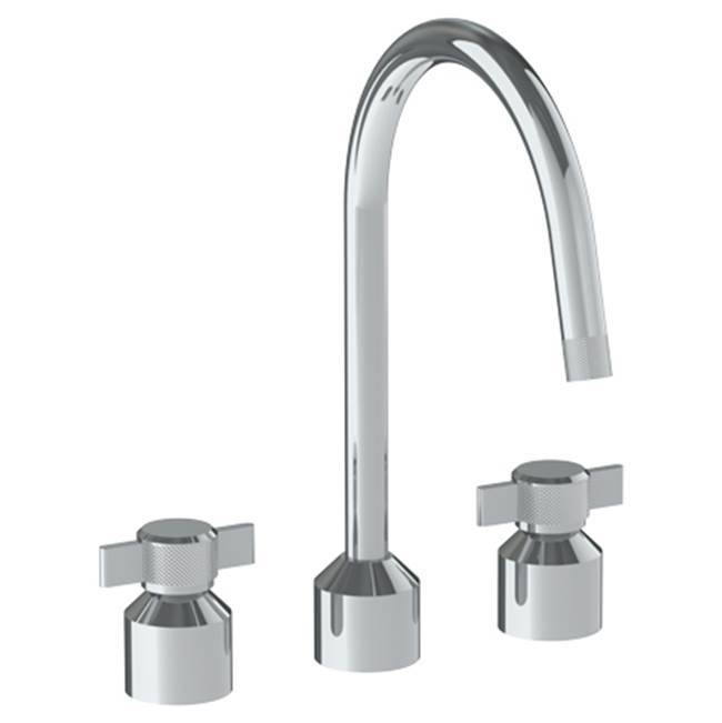 Deck Mounted 3 Hole Kitchen Set With Gooseneck Spout