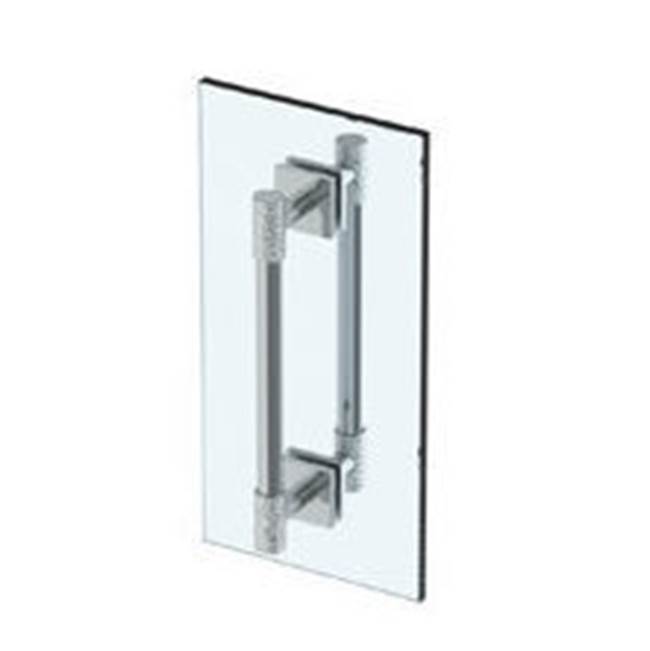 Sense 12” double shower door pull/ glass mount towel bar