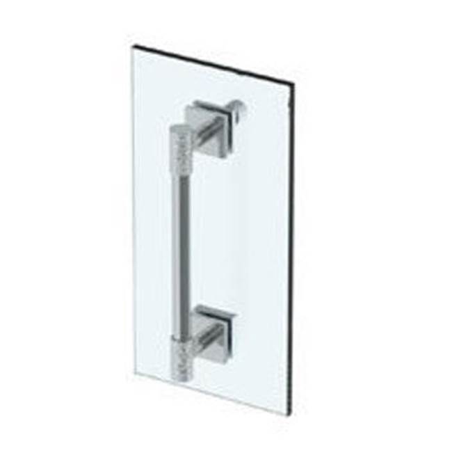 Sense 12” shower door pull with knob/ glass mount towel bar with hook