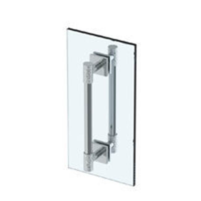 Sense 18” double shower door pull/ glass mount towel bar