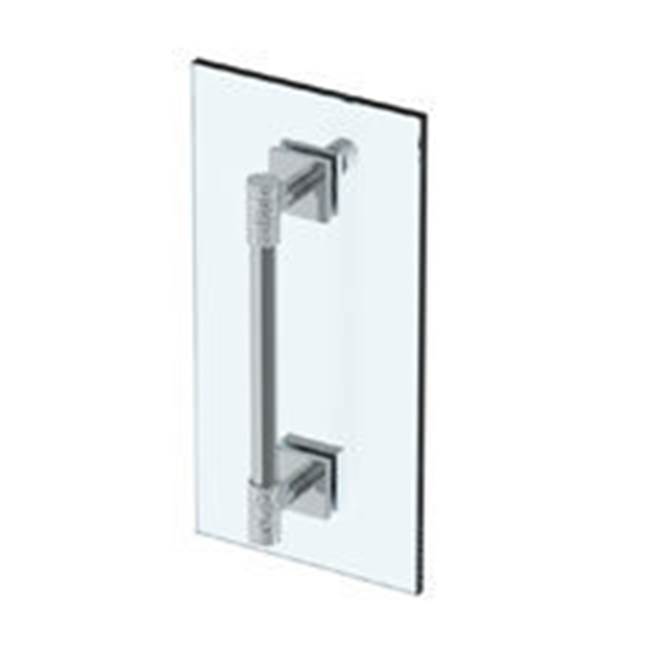 Sense 18” shower door pull with knob/ glass mount towel bar with hook