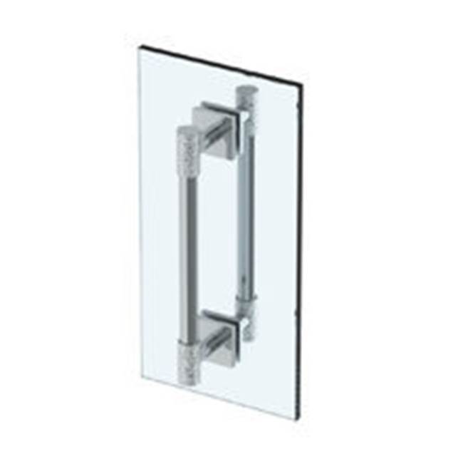 Sense 24” double shower door pull/ glass mount towel bar