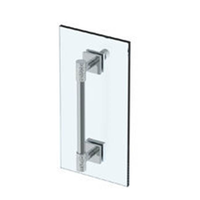 Sense 24” shower door pull with knob/ glass mount towel bar with hook