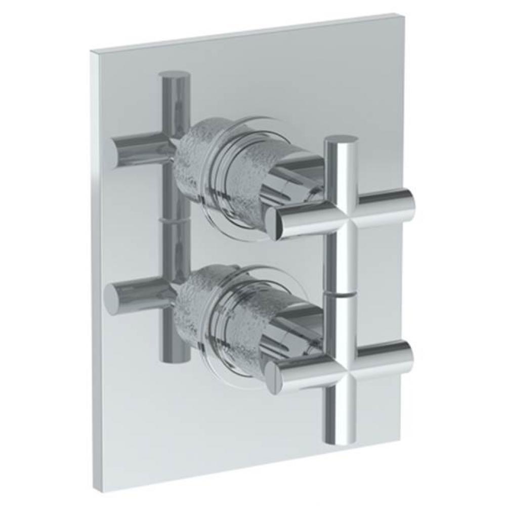 Wall Mounted Thermostatic Shower Trim with built-in control, 6 1/4'' X 8''