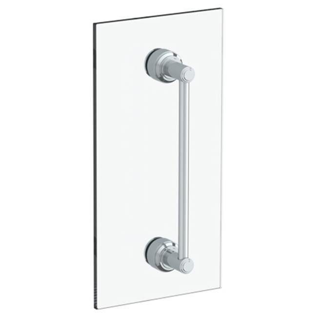 Transitional 12'' shower door pull/ glass mount towel bar