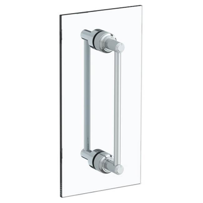 Transitional 24'' double shower door pull/ glass mount towel bar