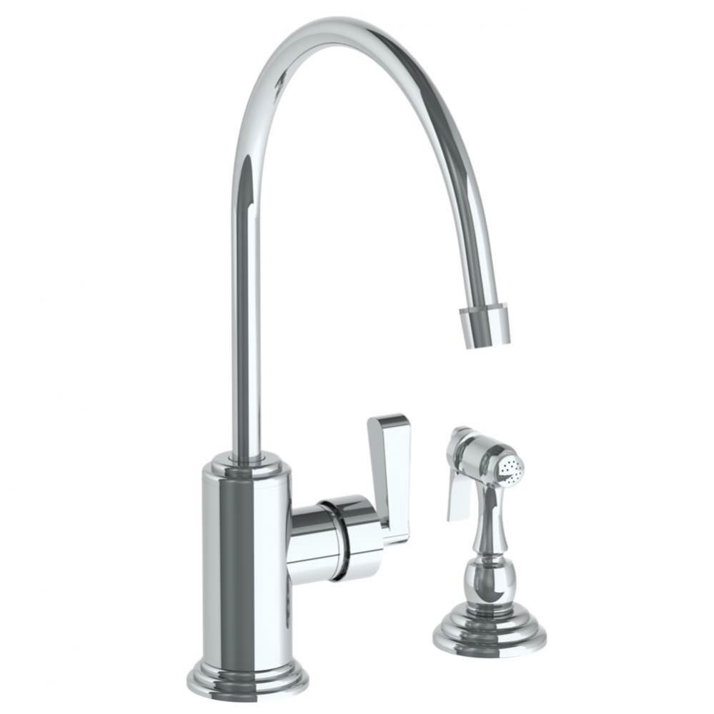 Deck Mounted 2 Hole Kitchen Set with Extended Spout- Includes Side Spray
